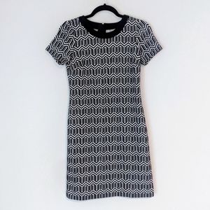 Black & white shift dress